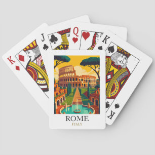 Jeu De Cartes Voyage à Rome Italie Colisée Vintage