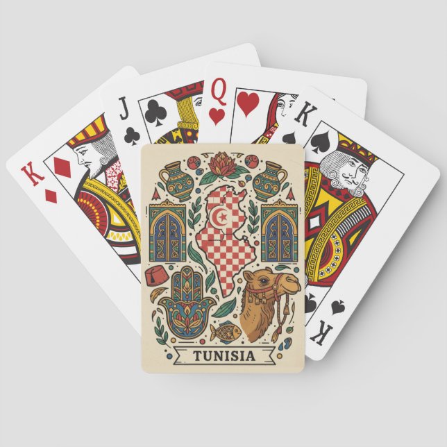 Jeu De Cartes Voyage à Tunis Tunisie (dos)