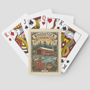 Jeu De Cartes Voyage à Woodstock Vermont Antique