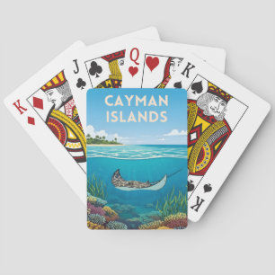 Jeu De Cartes Voyage Ancien Îles Caïmans Nature Sous-Marine
