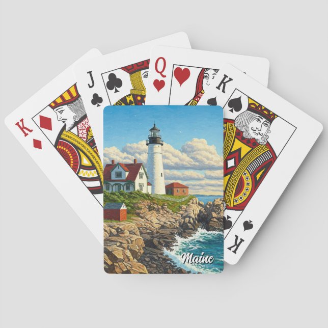 Jeu De Cartes Voyage au phare du Maine (dos)