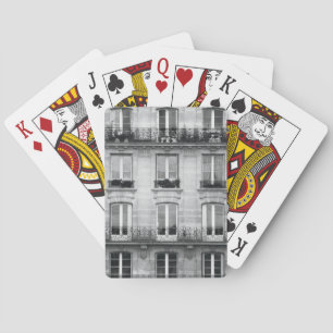 Jeu De Cartes Voyage   Bâtiment Vintage noir et blanc à Paris