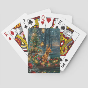 Jeu De Cartes Voyage de fête de Noël du Basenji