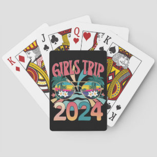 Jeu De Cartes Voyage de filles Groovy 2024 Week-end Été Plage 