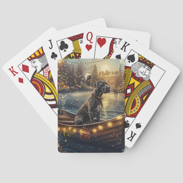 Jeu De Cartes Voyage de Noël du Grand Danois (dos)