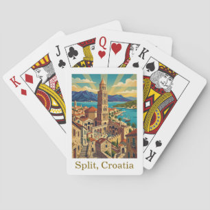Jeu De Cartes Voyage en Croatie Dalmatie Split Vintage