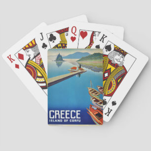 Jeu De Cartes Voyage en Grèce vintage - Île de Corfou