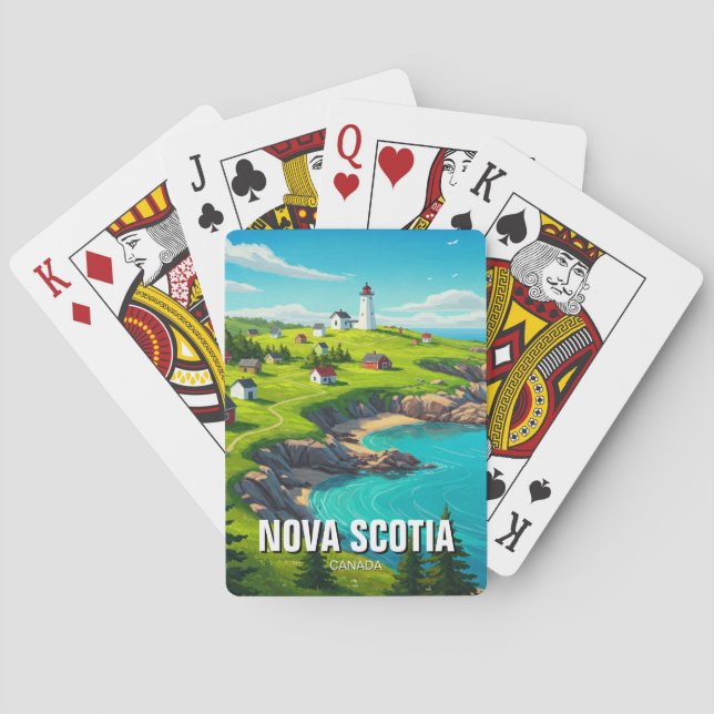 Jeu De Cartes Voyage en Nouvelle-Écosse, Canada (dos)