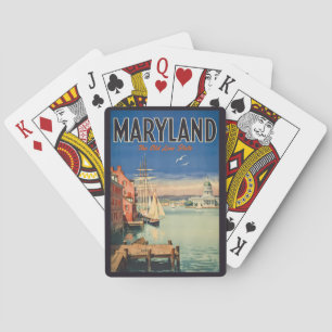 Jeu De Cartes Voyage Illustration Picturale Maryland Annapolis