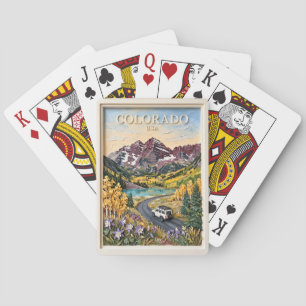 Jeu De Cartes Voyage Rétro à travers le Colorado Montagnes Roche