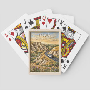 Jeu De Cartes Voyage Rétro à travers l'Iowa dans les Collines de