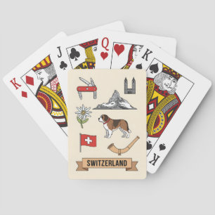 Jeu De Cartes Voyage Rétro Icônes Nationales Suisse