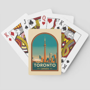Jeu De Cartes Voyage Rétro Vintage Toronto Canada Skyline Paysag
