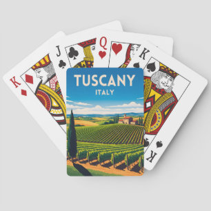 Jeu De Cartes Voyage Rétro Vintage Toscane Italie Vignoble