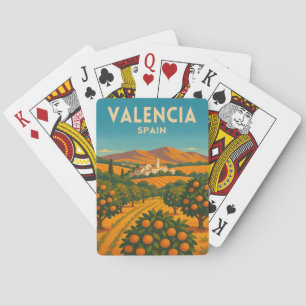 Jeu De Cartes Voyage Rétro Vintage Valence Espagne Ferme d'Orang