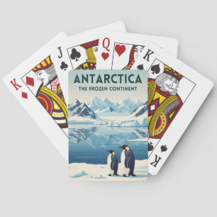 Jeu De Cartes Voyage Vintage Antarctique Paysage Nature Rétro