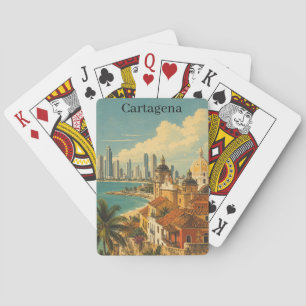 Jeu De Cartes Voyage Vintage Carthagène Colombie Caraïbes