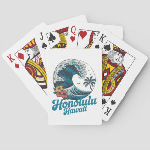 Jeu De Cartes Voyage Vintage Minimal Honolulu Hawaii Aloha