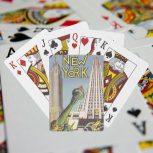 Jeu De Cartes Voyage Vintage, Monuments Célèbres de New York