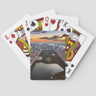 Jeu De Cartes Vue aérienne de Central Park au coucher du soleil