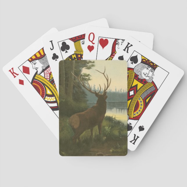 Jeu De Cartes Vue arrière de Elk Vue sur un lac (dos)