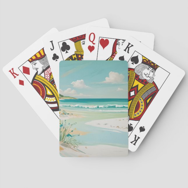 Jeu De Cartes Vue côtière calme (dos)