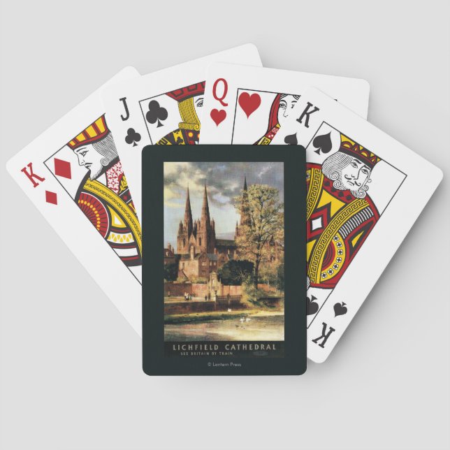 Jeu De Cartes Vue de cathédrale de Lichfield (dos)