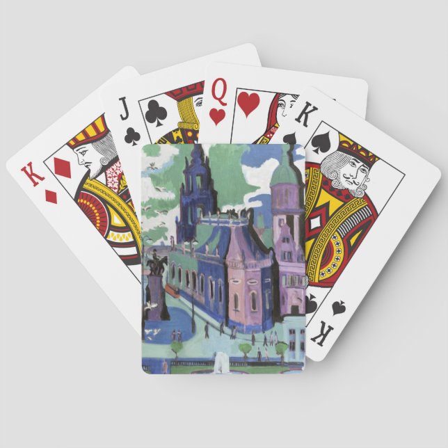 Jeu De Cartes Vue de Kirchner de la place du château de Dresde B (dos)