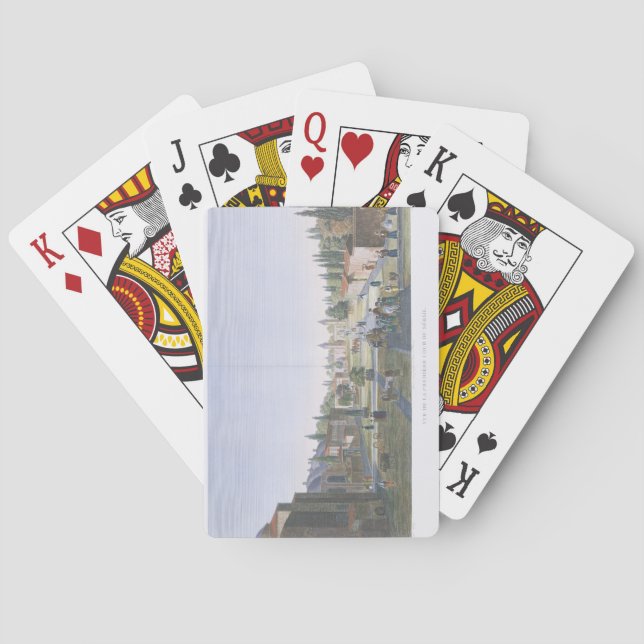 Jeu De Cartes Vue de la cour extérieure du sérail, Topka (dos)