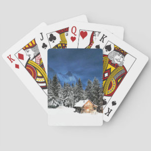 Jeu De Cartes Vue de la montagne du Cabine du journal
