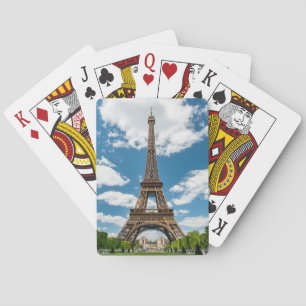 Jeu De Cartes Vue de la Tour Eiffel depuis le Parc Public Champ