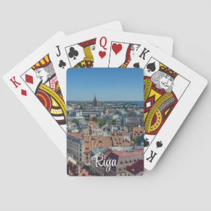 Jeu De Cartes Vue de la vieille ville de Riga d'en haut