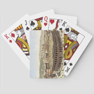 Jeu De Cartes Vue de l'amphithéâtre romain, Vérone, gravé par