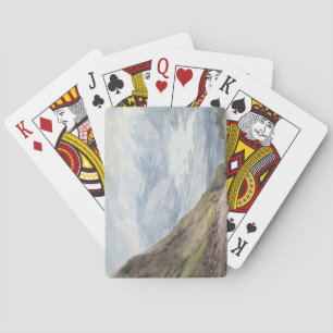Jeu De Cartes Vue de Skiddaw sur Derwentwater (aquarelle sur cra