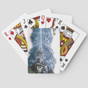 Jeu De Cartes Vue du lac et des montagnes enneigées