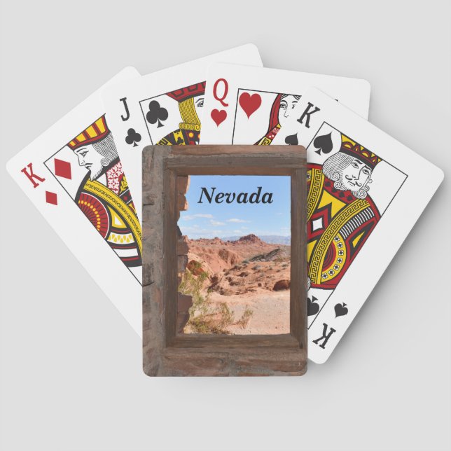 Jeu De Cartes Vue intérieure de la cabine sur la Vallée de Feu   (dos)