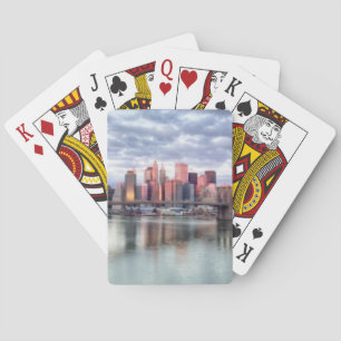 Jeu De Cartes Vue magnifique du matin et réflexions de la ville