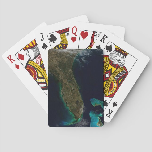 Jeu De Cartes Vue Satellite Sur La Floride. (dos)