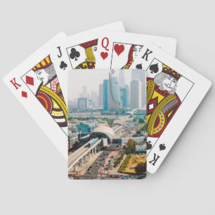 Jeu De Cartes Vue sur la ligne de métro et les gratte-ciel de la
