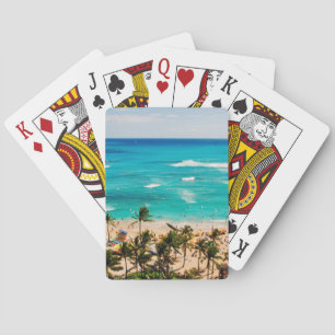 Jeu De Cartes Vue surélevée de la scène de Waikiki Beach, Honolu