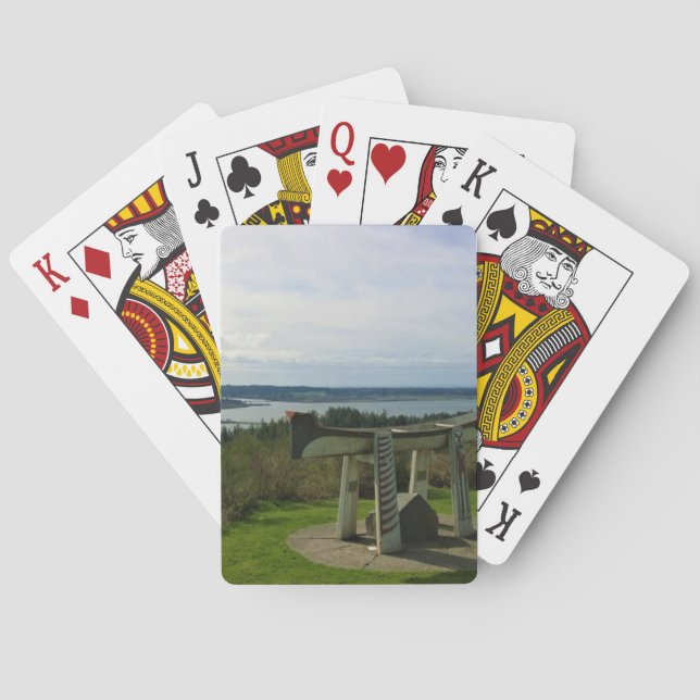 Jeu De Cartes Vues de la colonne Astoria, Oregon (dos)