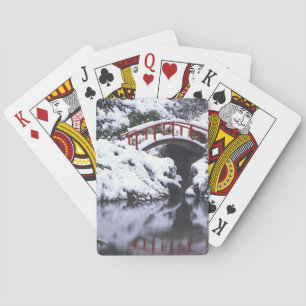 Jeu De Cartes WA, Seattle, Pont de lune et étang après l'hiver 2