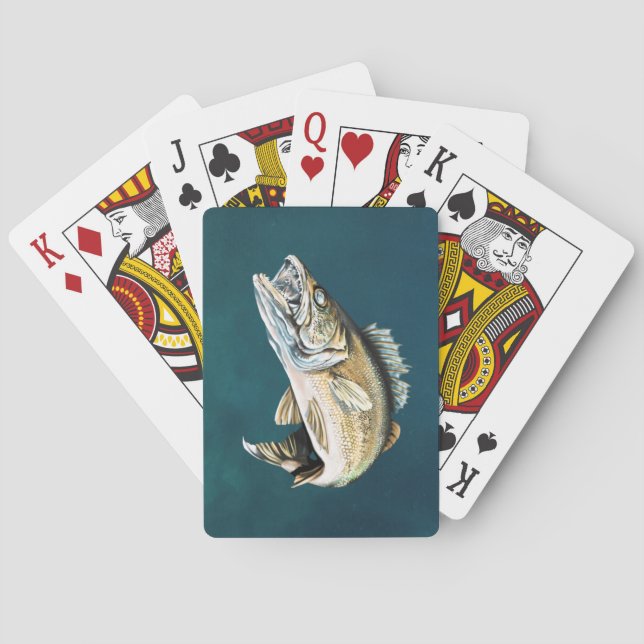Jeu De Cartes Walleye in Rocky Habitat (dos)