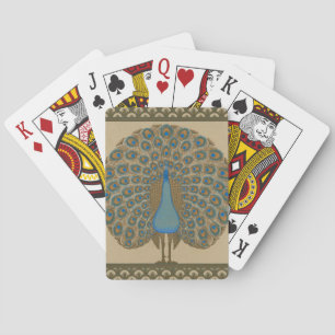 Jeu De Cartes Walter Crane Vintage Or Bleu Paon Art