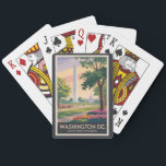 Jeu De Cartes Washington DC Illustration Travel Art Vintage<br><div class="desc">Washington,  DC conception de voyage vectoriel rétro. Washington,  DC,  la capitale des États-Unis,  est remplie de monuments emblématiques,  de musées de classe mondiale et d'une riche signification historique.</div>