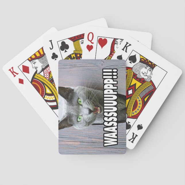 Jeu De Cartes WASSUP - Mème de chat (dos)