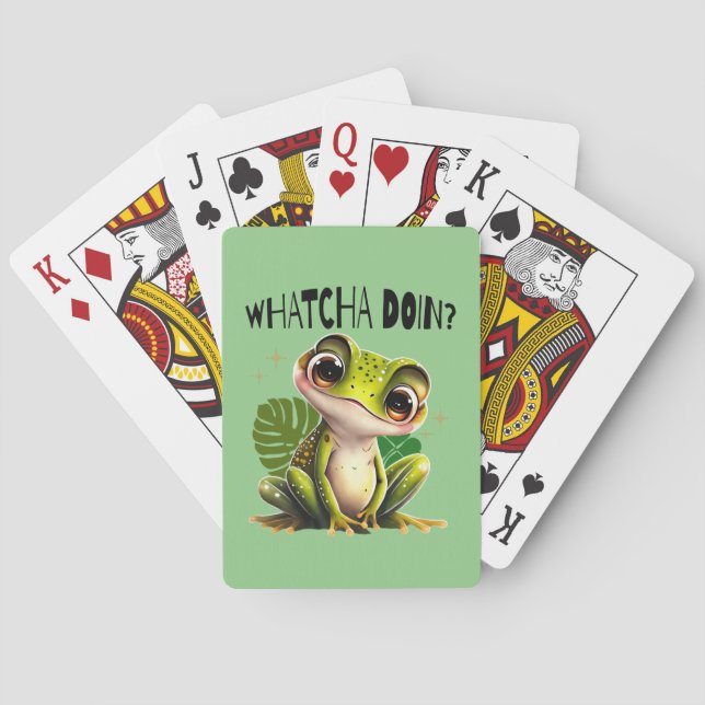 Jeu De Cartes Watcha Do ? Funny Curious Frog (dos)