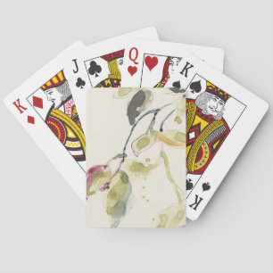 Jeu De Cartes Watercolor Leaf Branch Triptych