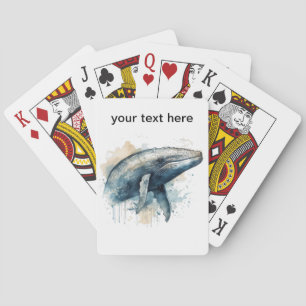Jeu De Cartes Watercolor Whale Wonder, personnalisé