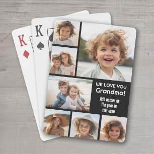 Jeu De Cartes We Love Grandma - Collage photo avec 7 photos